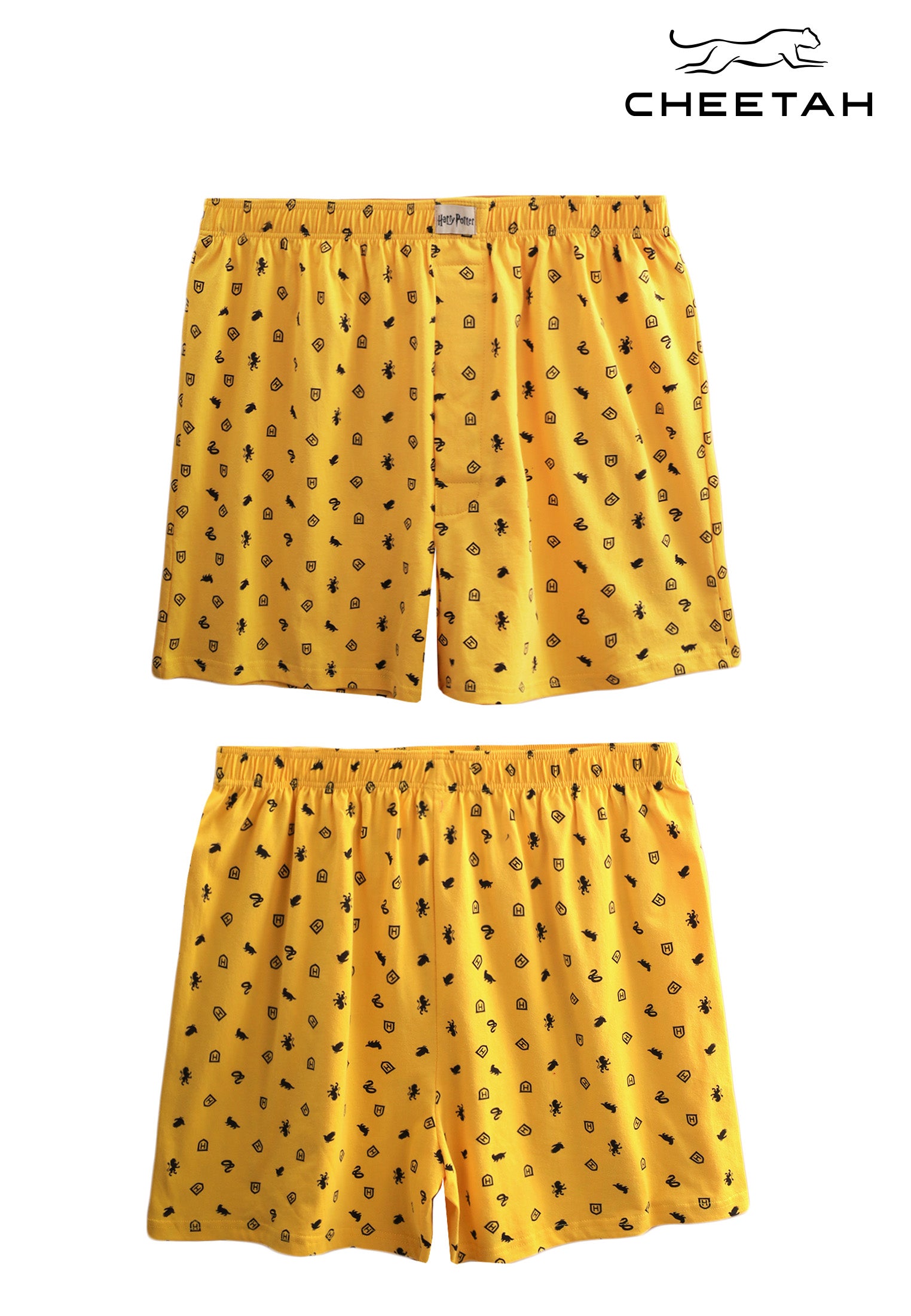 Cheetah Men Harry Potter Regular Fit Cotton With Elastic Waistband 2 In 1 Boxer - 1212 (Assorted Colour)