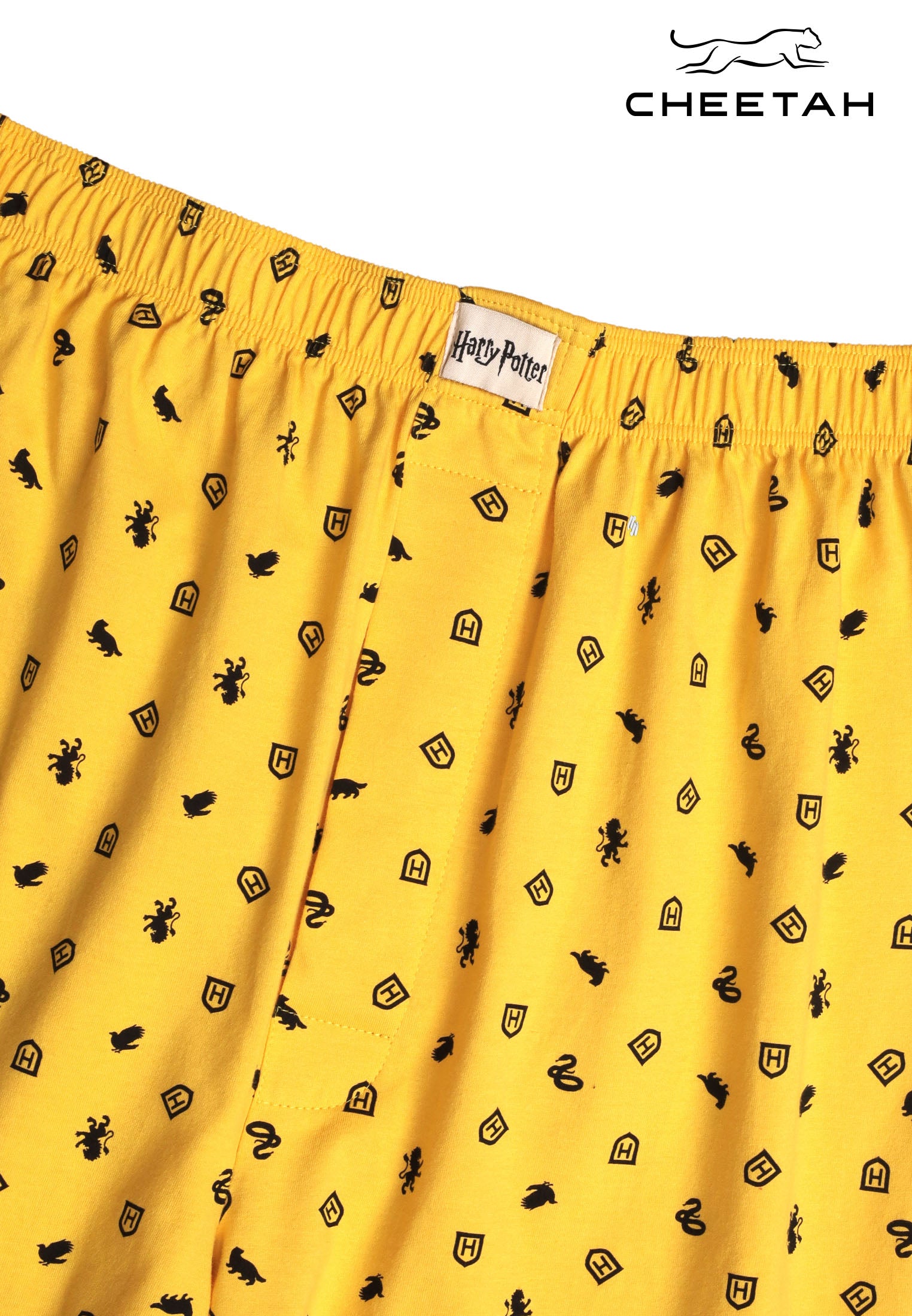 Cheetah Men Harry Potter Regular Fit Cotton With Elastic Waistband 2 In 1 Boxer - 1212 (Assorted Colour)