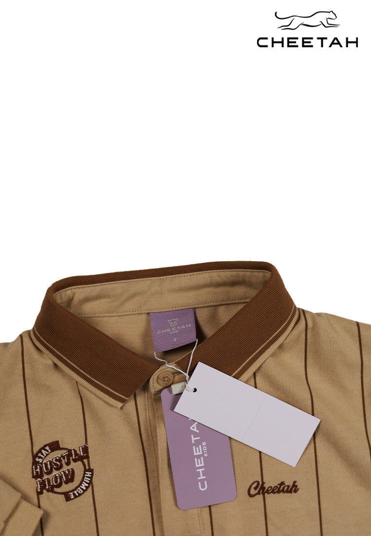 Cheetah Kids Boy Short Sleeves Collared Polo - CJ-71696