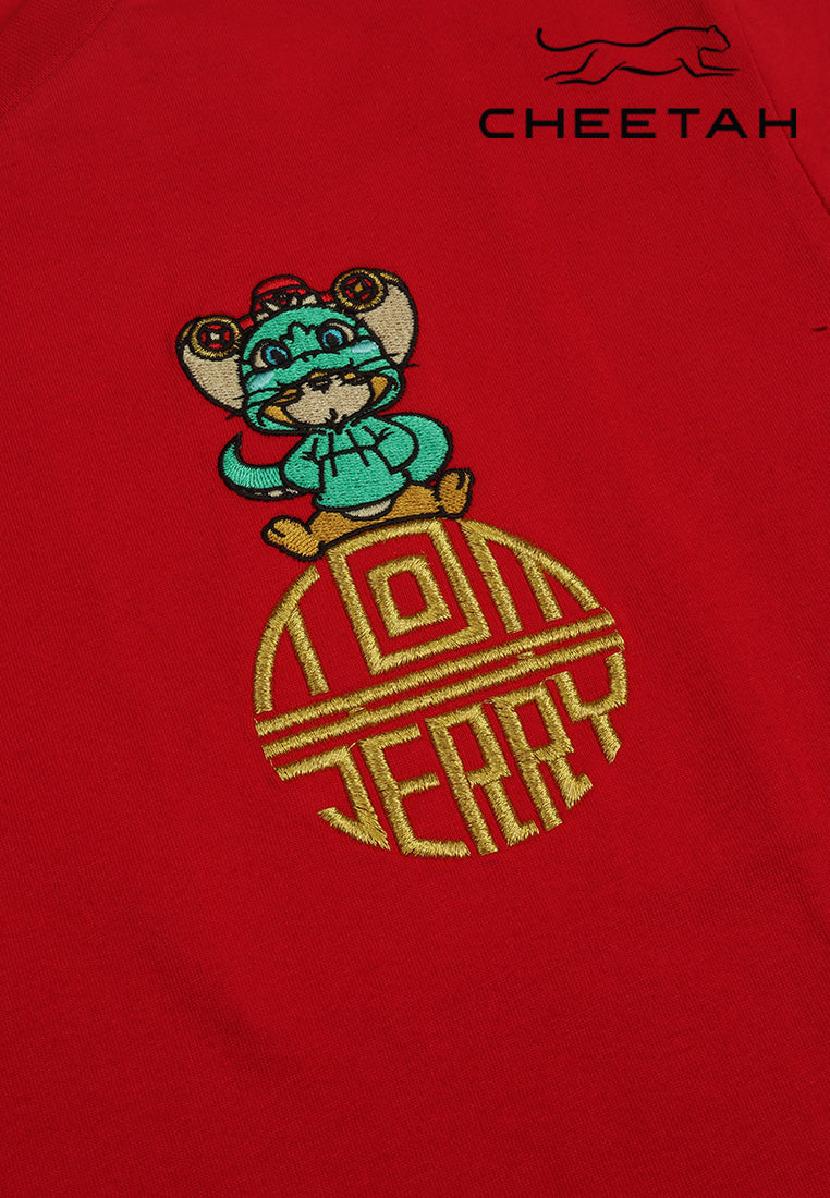 Cheetah Men Tom And Jerry CNY Regular Fit Round Neck Short Sleeve Graphic Tee - 900512