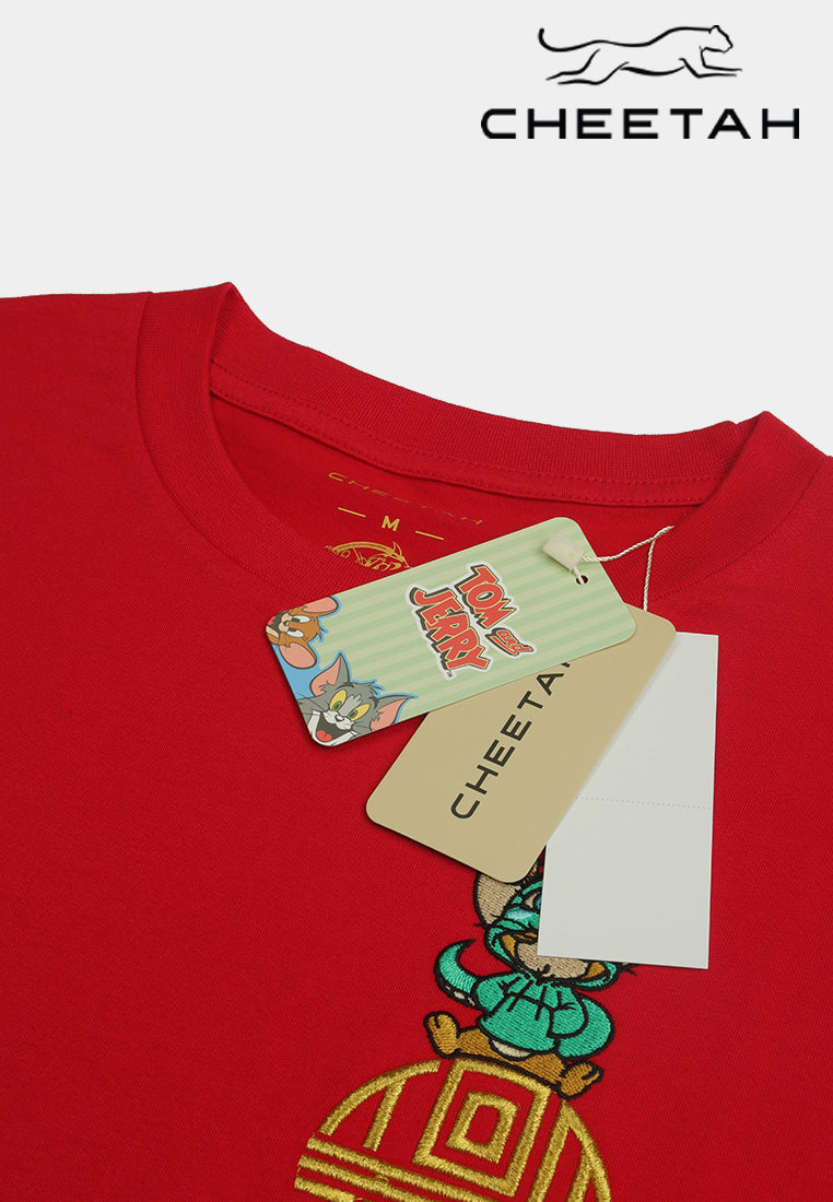 Cheetah Men Tom And Jerry CNY Regular Fit Round Neck Short Sleeve Graphic Tee - 900512
