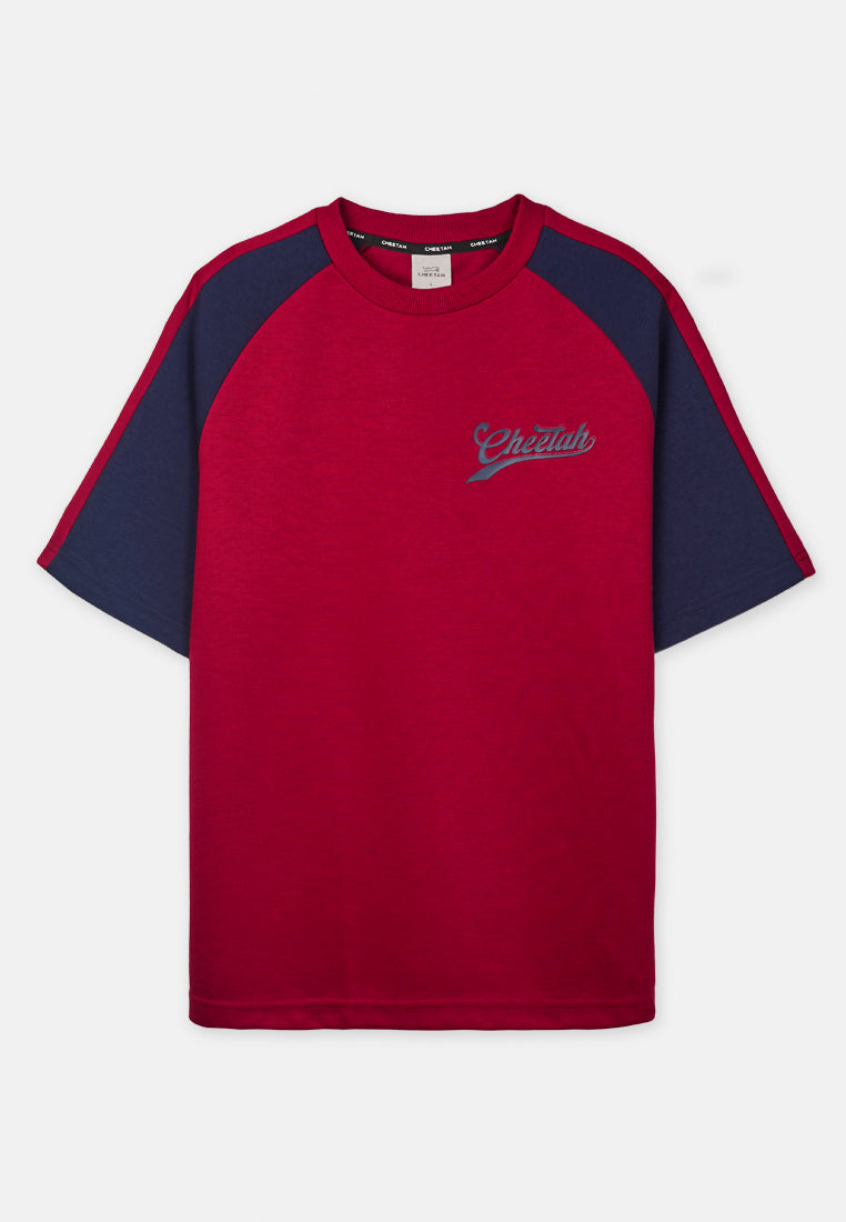 Cheetah Men High School Collection Regular Fit Oversize Fit Cotton Blend Short Sleeve T-Shirt - 99628