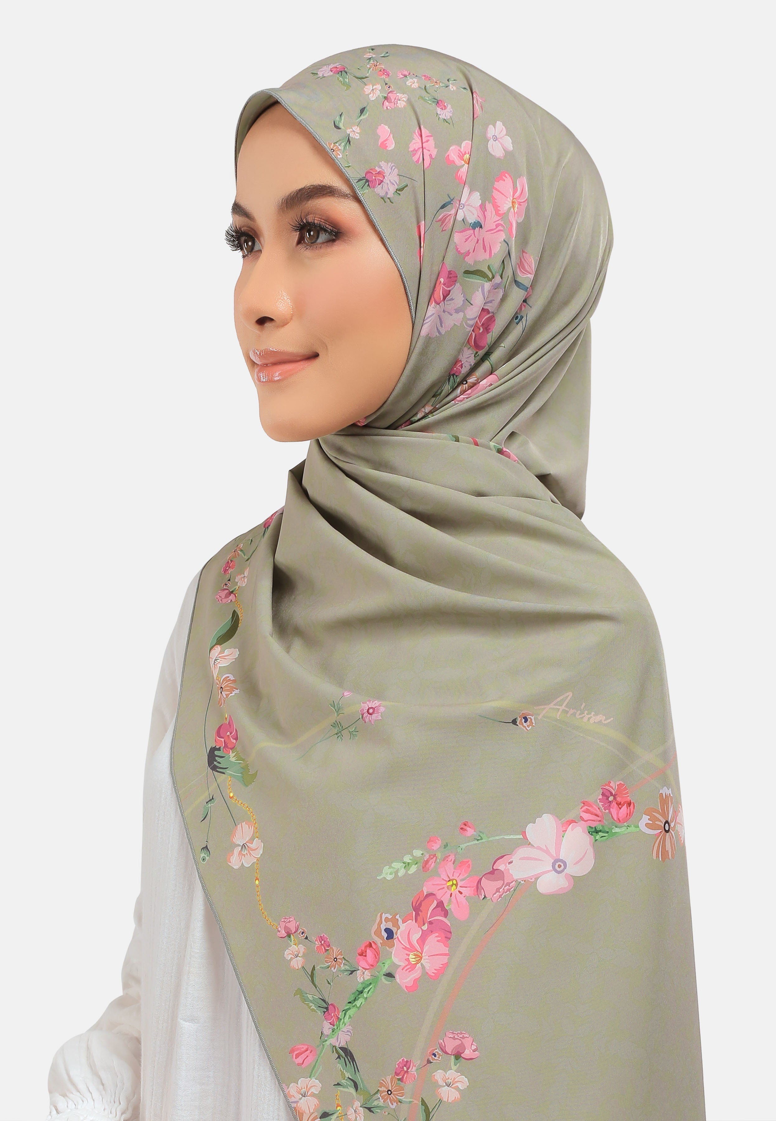 Arissa Hijab Bridestowe Printed Shawl Scarf - ARS-ST1172 (MD2)
