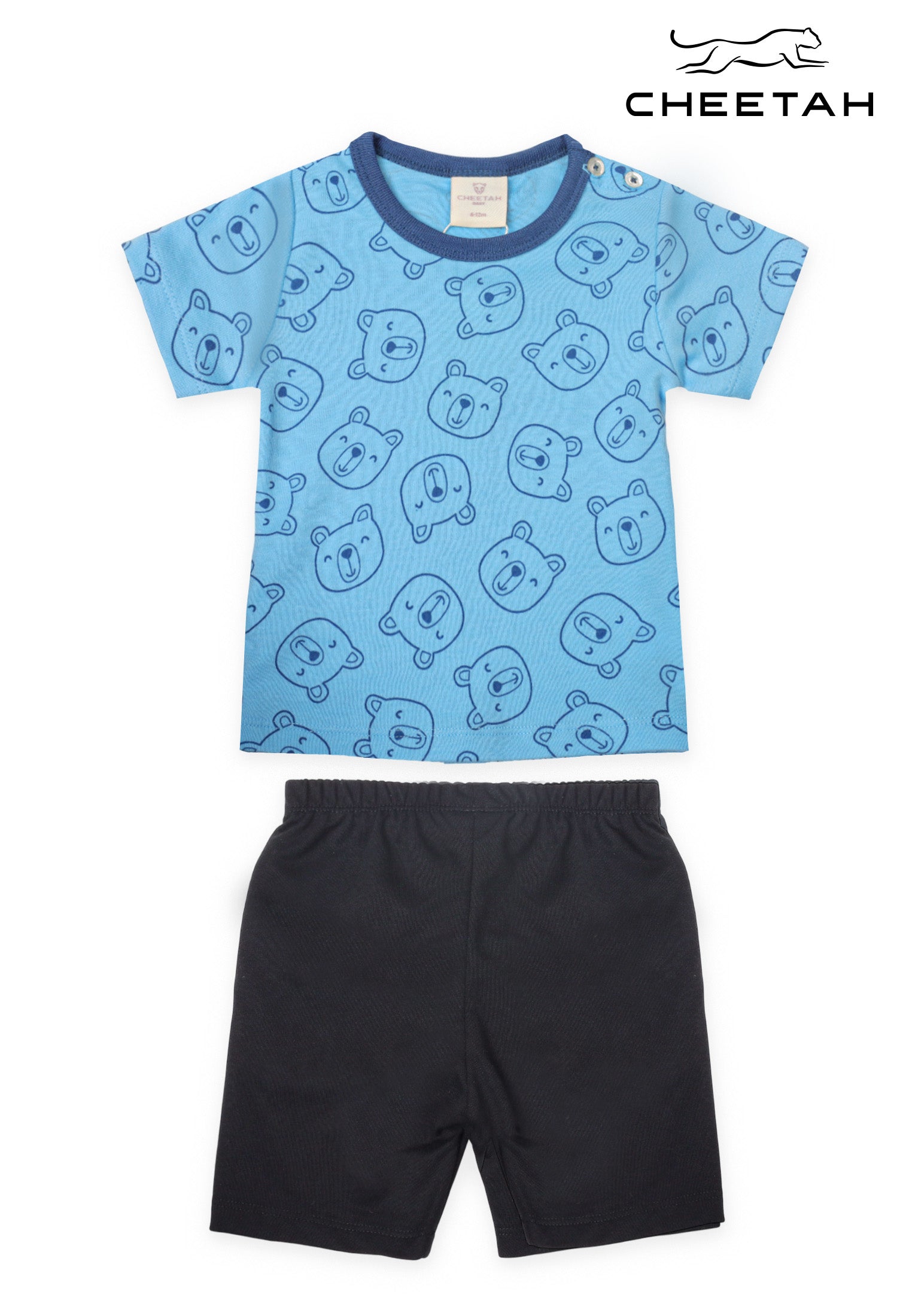 Cheetah Baby Boy Short Sleeve Suit Set - CBB-183790(F)