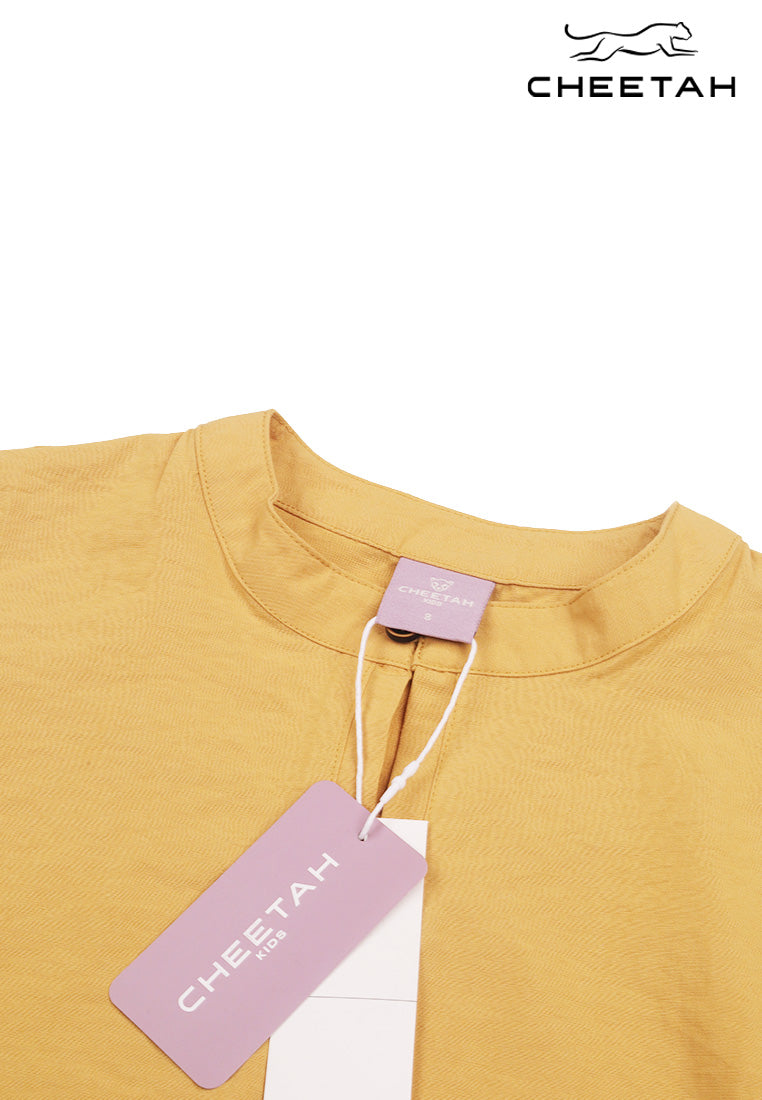 Cheetah Kids Boy Short Sleeve Collarless Shirt- CJ-130776