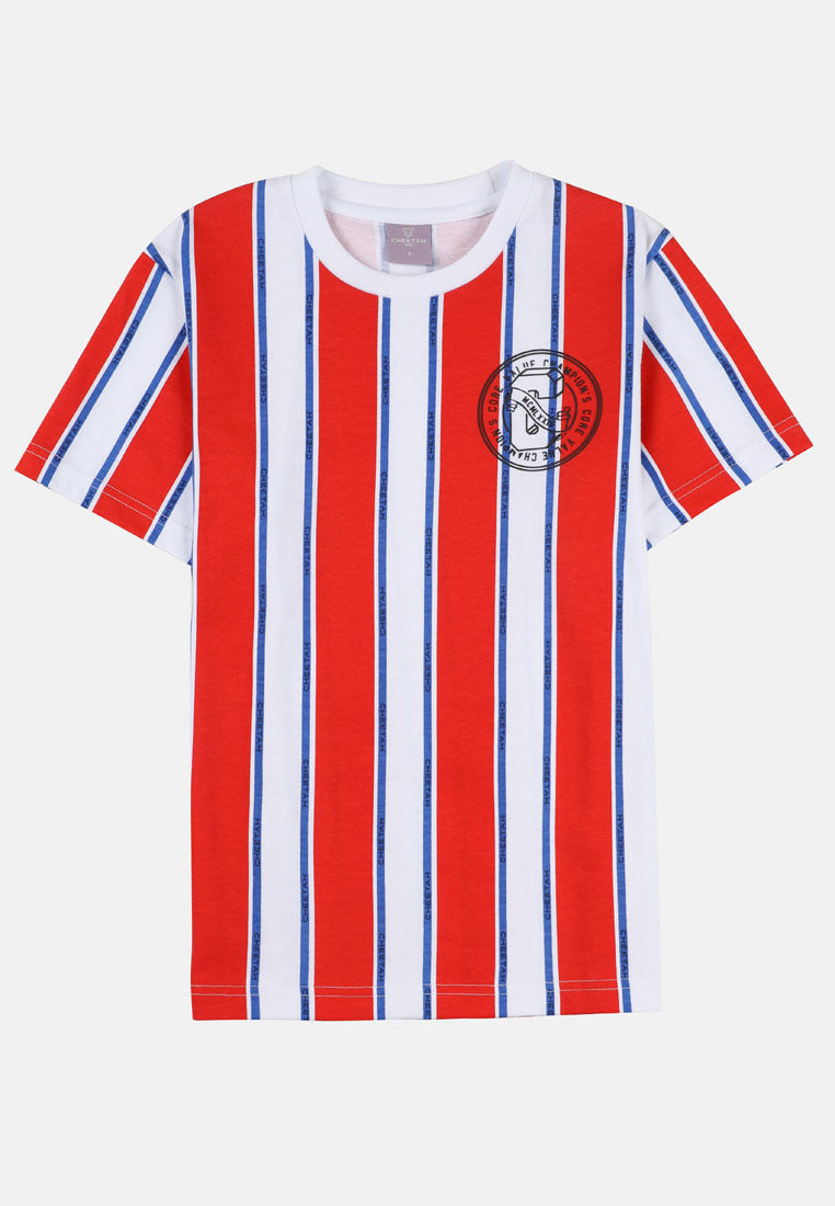 Cheetah Kids Boy Regular Fit Cotton Blend Short Sleeve Roundneck T-Shirt MD2- CJ-92920