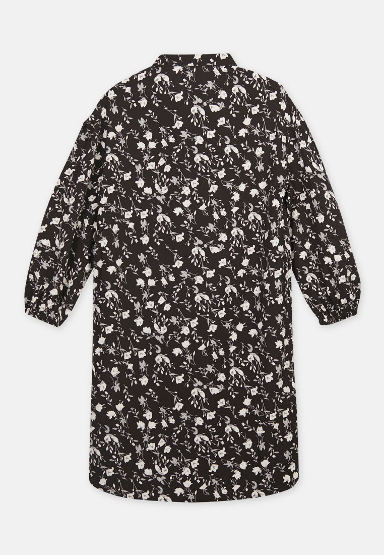 CHEETAH Women Basic Long Sleeves Printed Dress- CL-190008