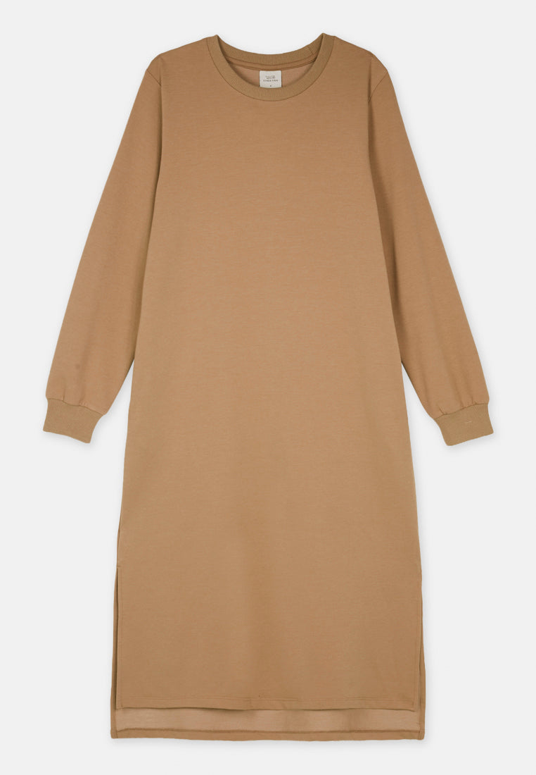 CHEETAH Women Basic Long Sleeve Midi Knit Dress -  CL-190038