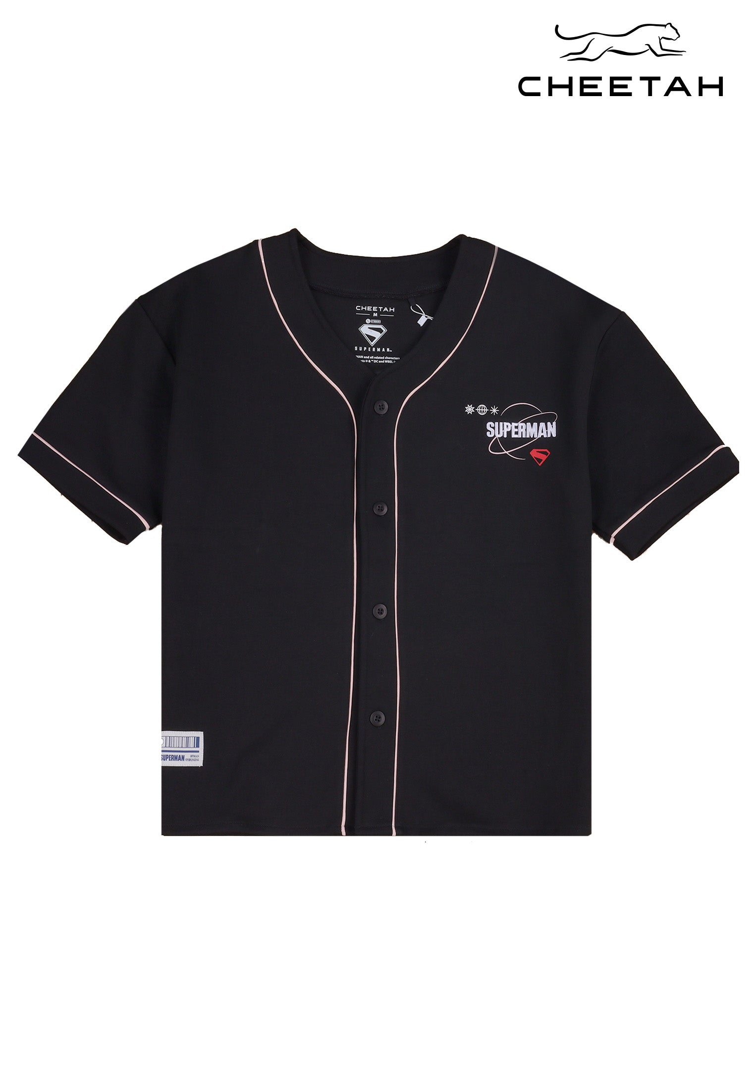 Cheetah Women Superman Loose Fit Interlock Short Sleeve Baseball - CL-96556
