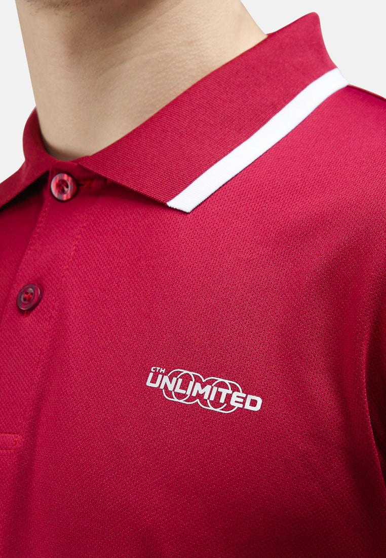 CTH Unlimited Men Polyester Jersey Short Sleeve Polo Shirt With Tipping Collar - CU-7948(R)