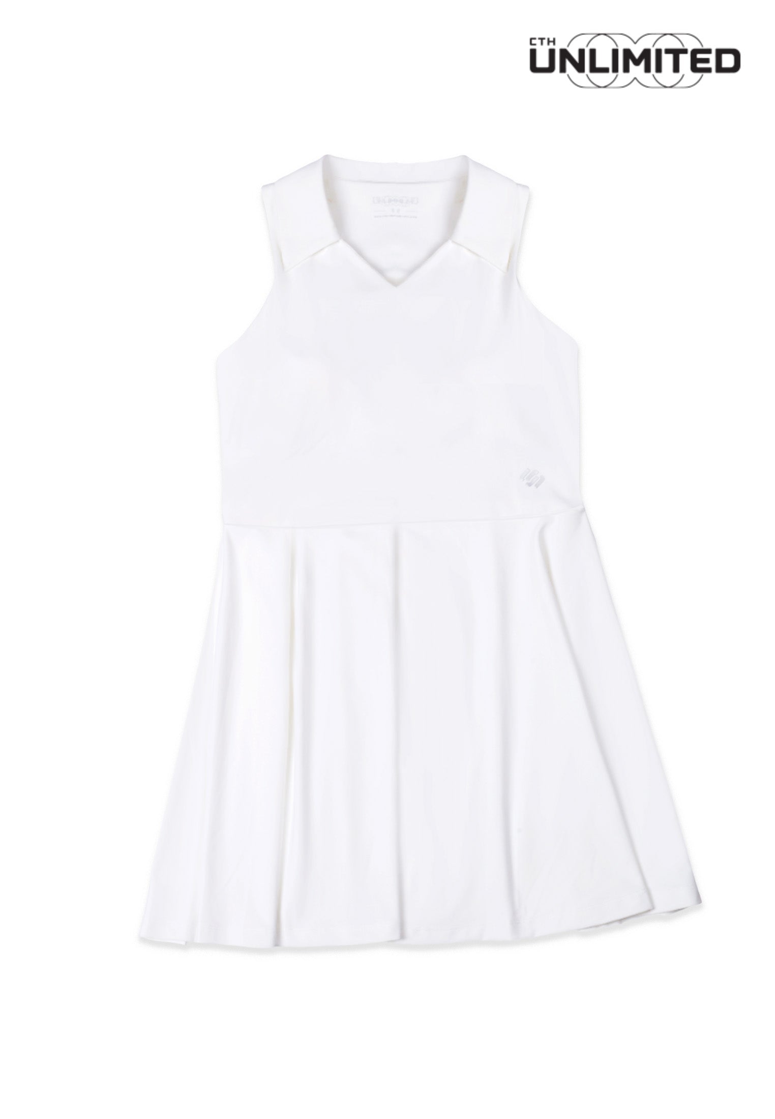 CTH unlimited Women Pickleball Regular Fit Nylon Spandex Sleeveless Polo Dress - CUW-19002
