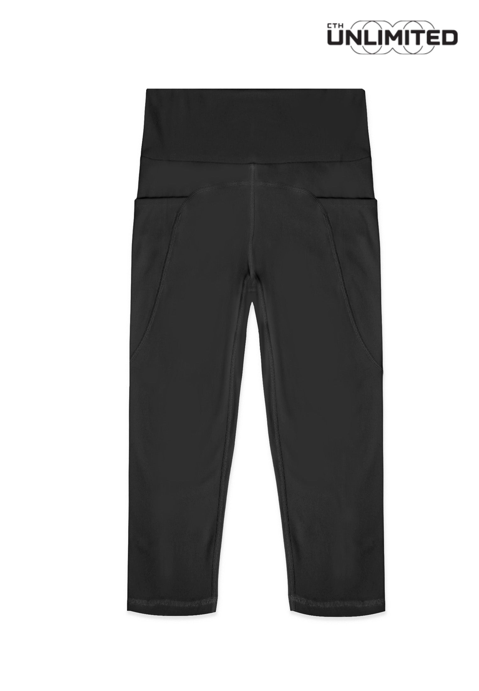 CTH unlimited Women Pickleball Regular Fit Polyester Spandex 3/4 Short Leggings With Phone Pocket - CUW-2998