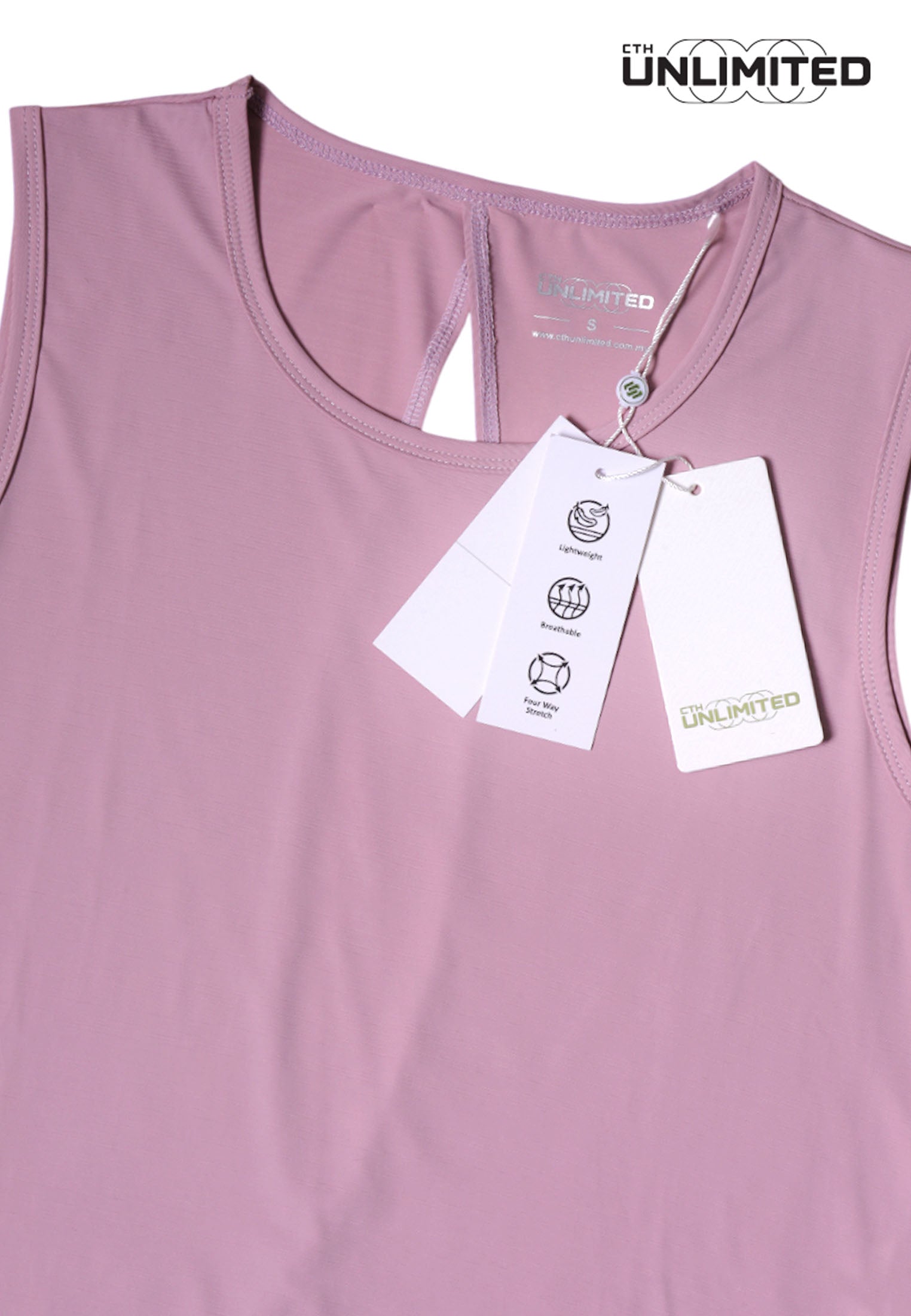 CTH unlimited Women Pickleball Regular Fit Nylon Spandex Sleeveless Round Neck Sport Top - CUW-8096