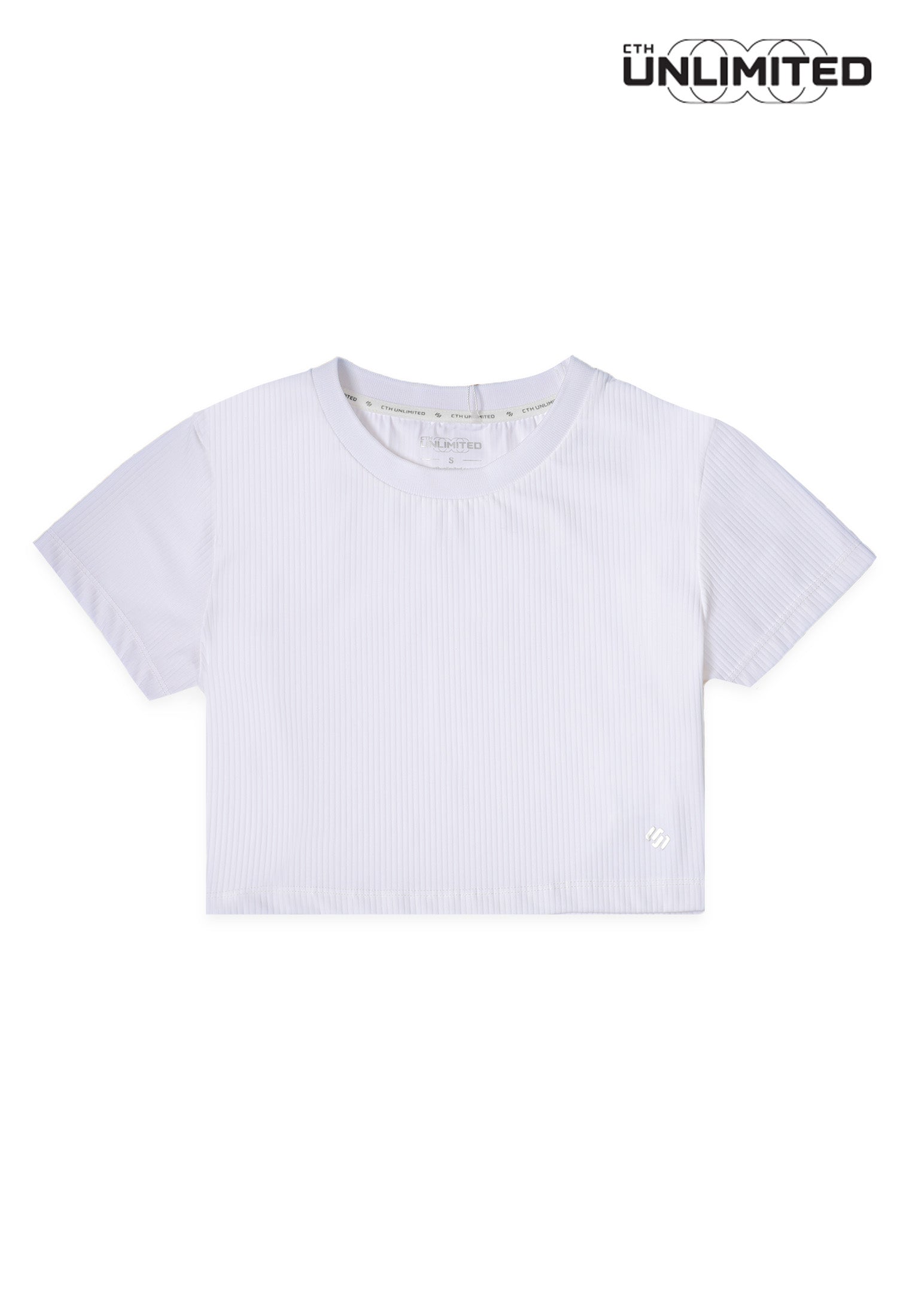 CTH unlimited Women Pickleball Regular Fit Nylon Spandex Short Sleeve Round Neck Crop Top - CUW-91590