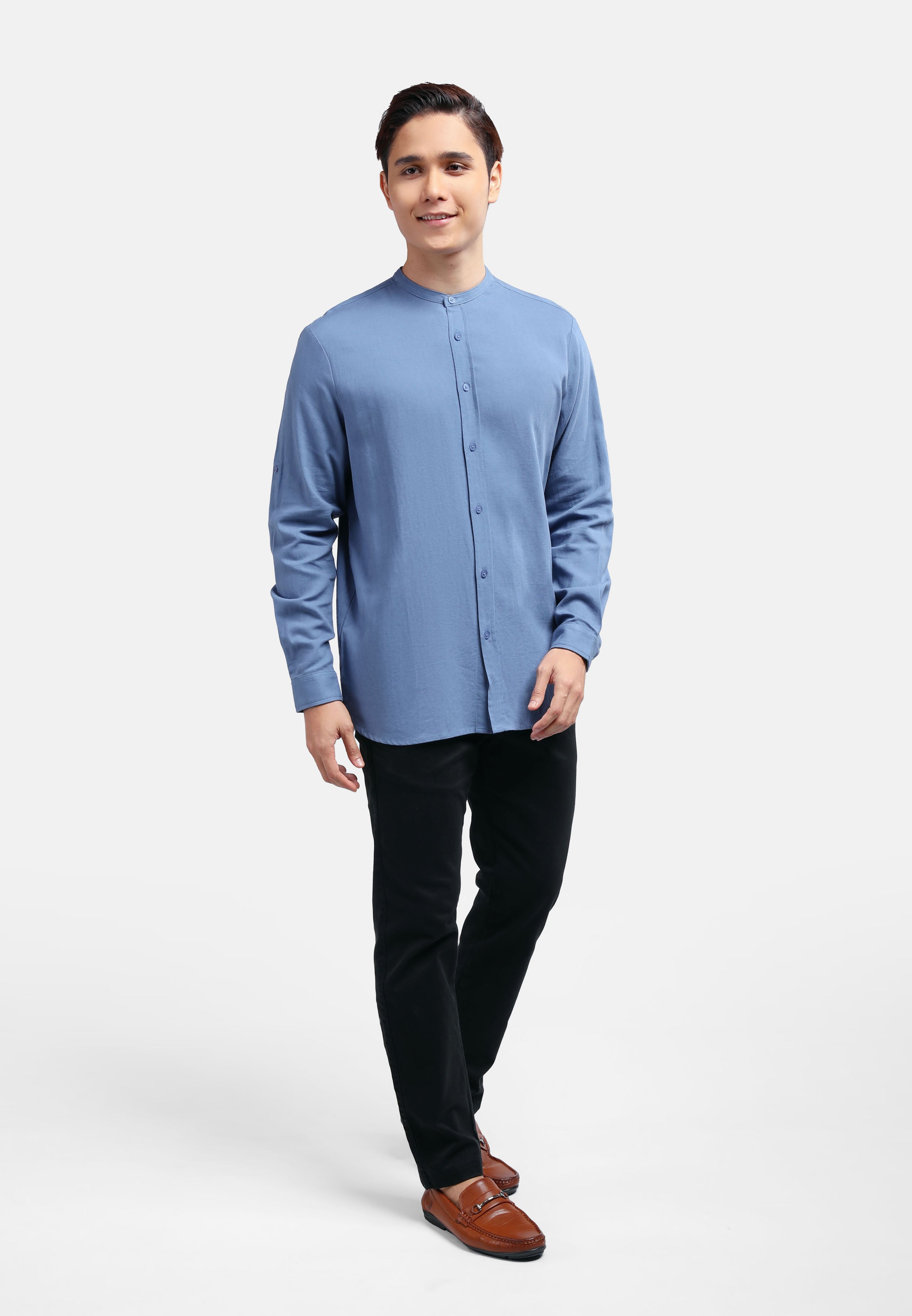 Cheetah Men Regular Fit Cotton Linen Basic Long Sleeve Kurta MDE - 130490