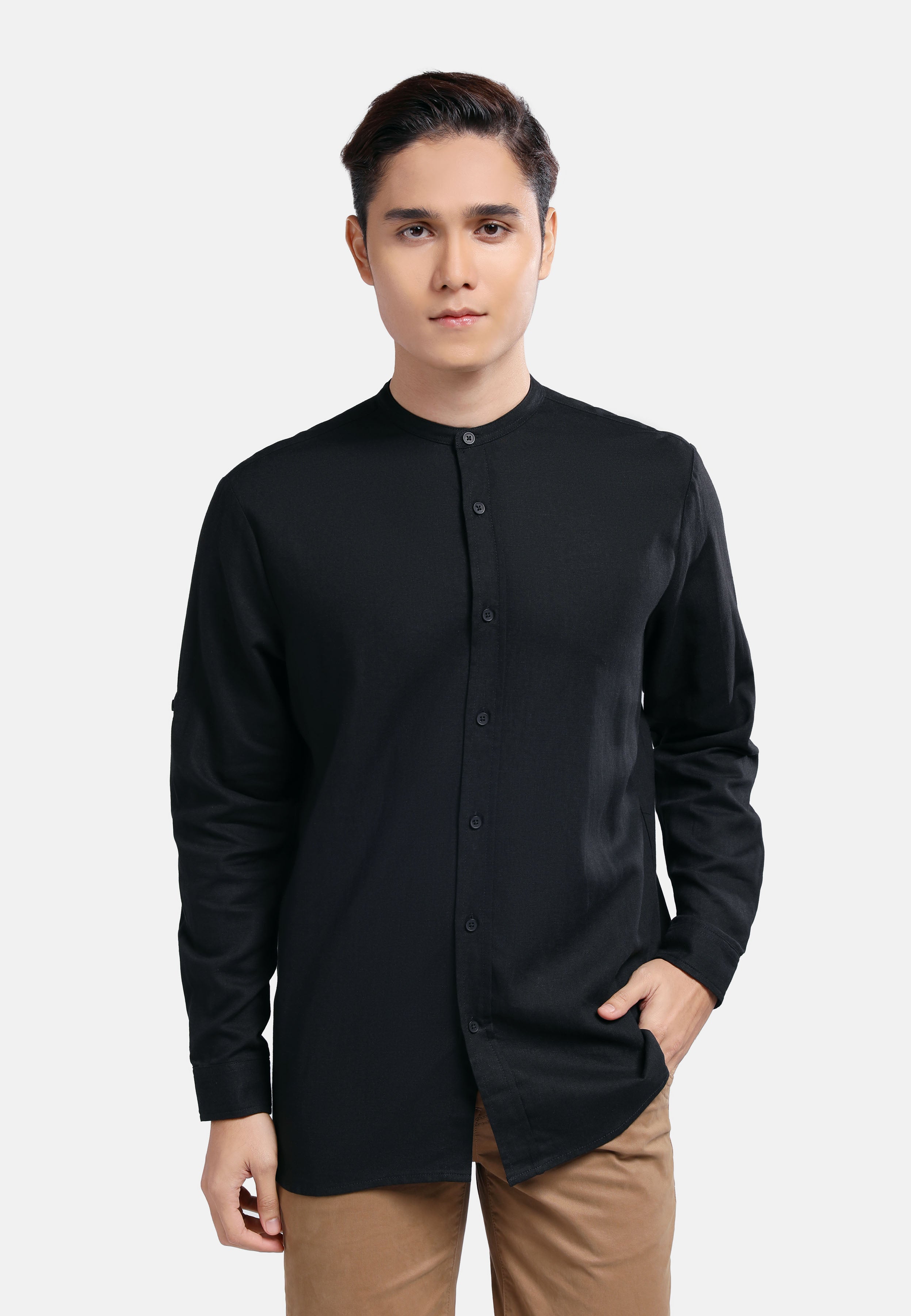 Cheetah Men Regular Fit Cotton Linen Basic Long Sleeve Kurta MDE - 130490