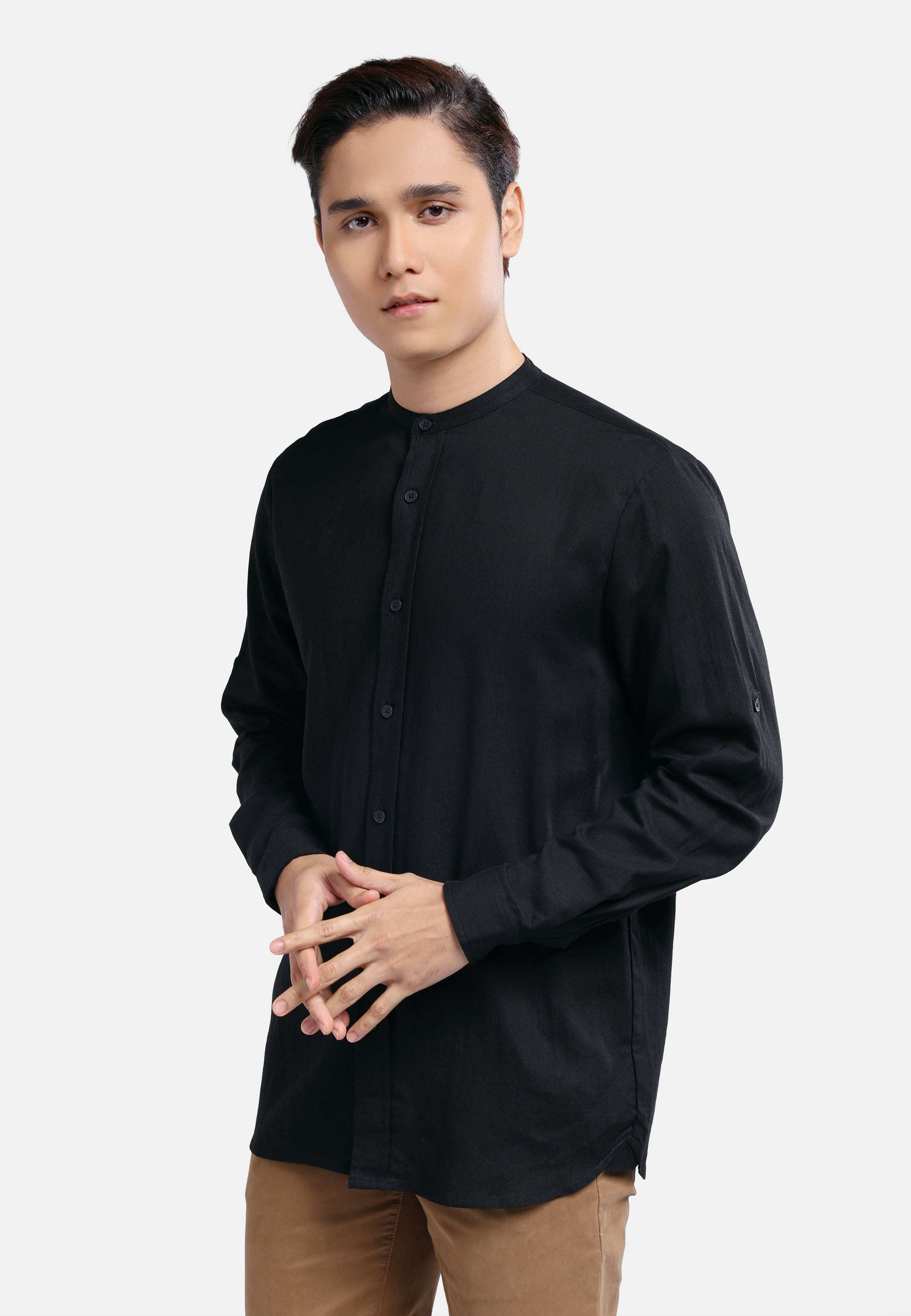 Cheetah Men Regular Fit Cotton Linen Basic Long Sleeve Kurta MDE - 130490