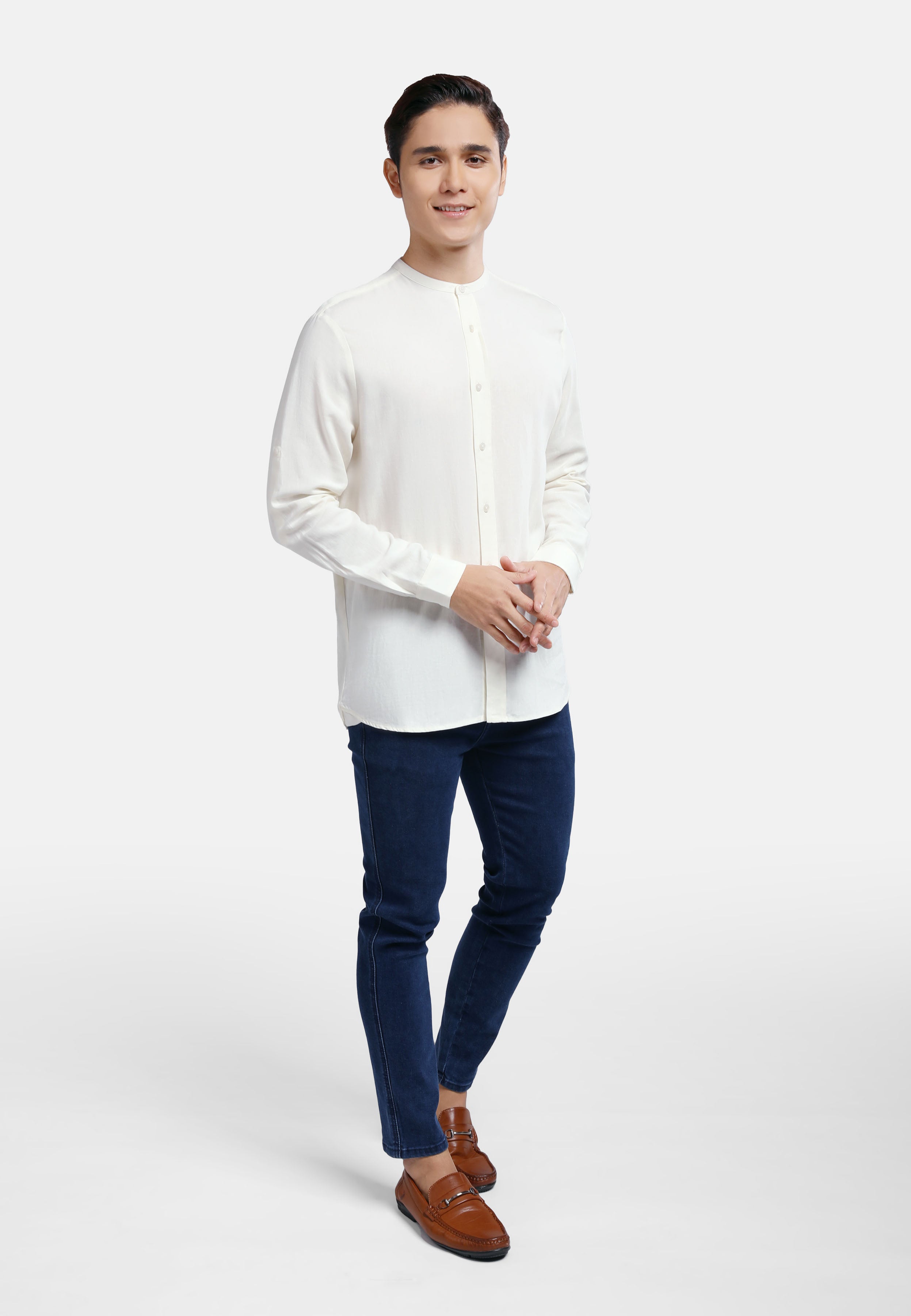 Cheetah Men Regular Fit Cotton Linen Basic Long Sleeve Kurta MDE - 130490