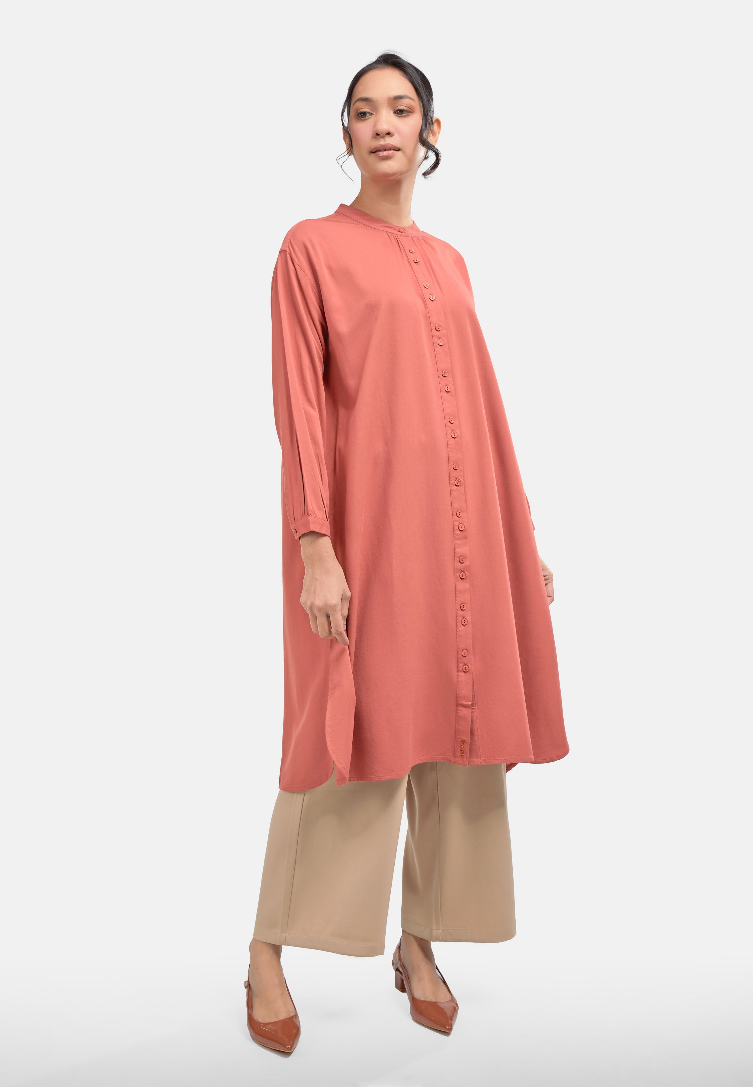 Arissa Long Sleeve Shirtdress - ARS-19166 (MD2)