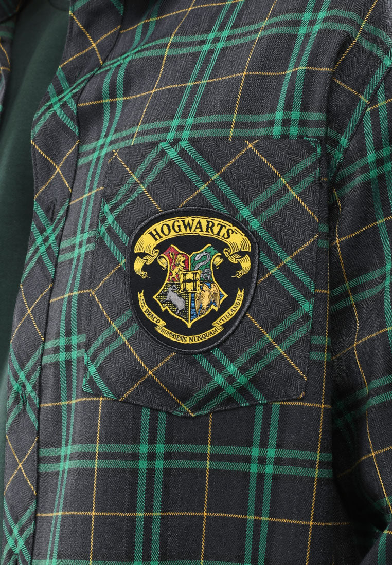 Cheetah Men Harry Potter Long Sleeve Hogwarts Checkered Shirt - 130566