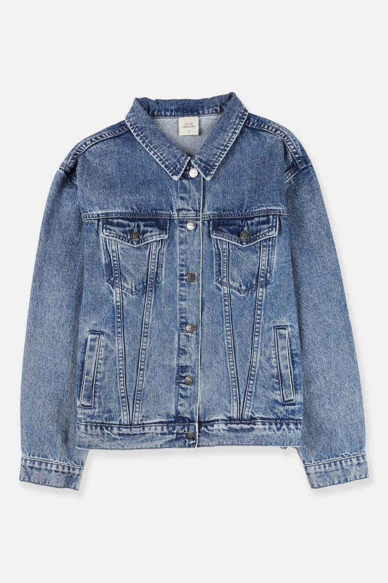 Cheetah denim best sale jacket