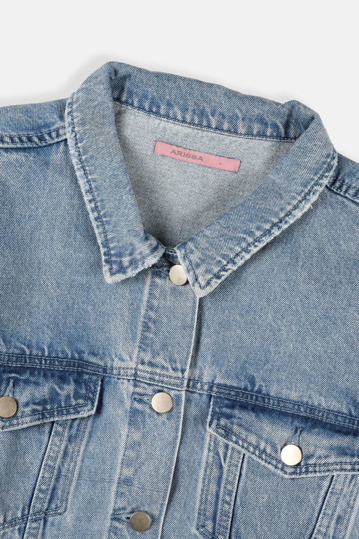 Arissa Regular Fit Women Washed Non-Stretch Basic Denim Jacket - ARS-3050