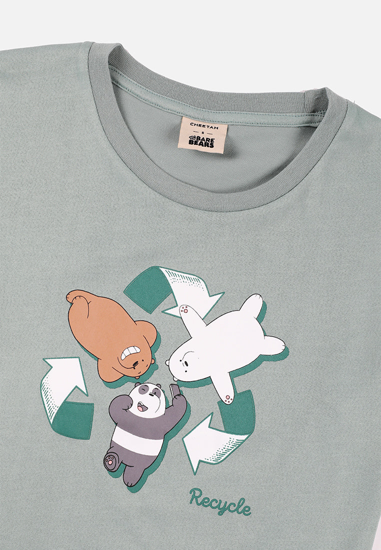 Cheetah Kids We Bare Bears Sustainable Collection Boy Regular Fit Short Sleeves Roundneck Tee  - CJ-92942