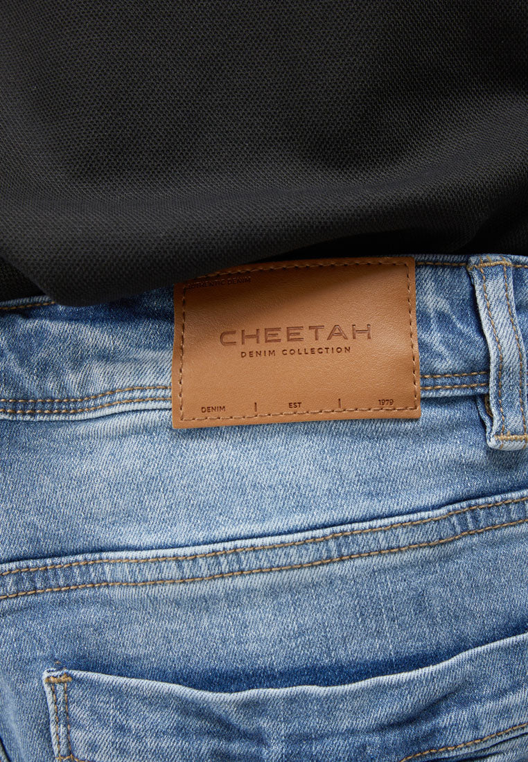 Cheetah Men Skinny Fit Stretchable Fabric Cotton Blend Slim Fit Jeans - 110662