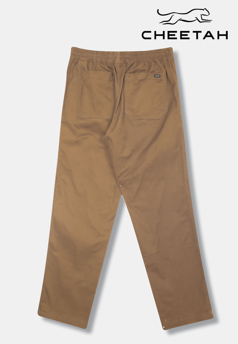 Cheetah Men Cotton Twill Front Cut & Sew Design Jogger Pants - 110710