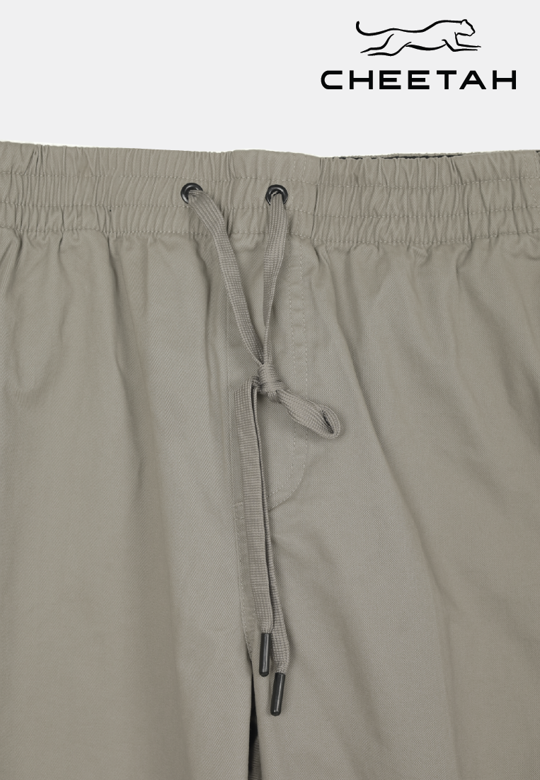 Cheetah Men Cotton Twill Front Cut & Sew Design Jogger Pants - 110710