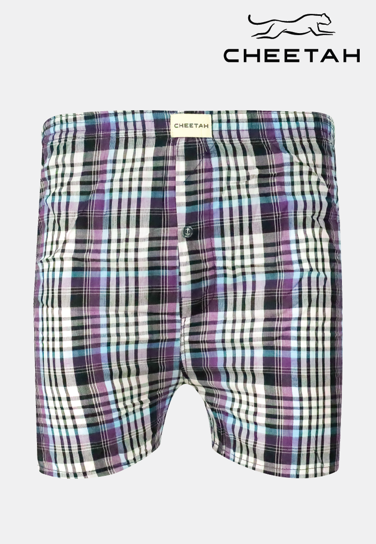 Cheetah Men Underwear 100% Cotton Assorted Checks 3 IN 1 Boxer - 1200