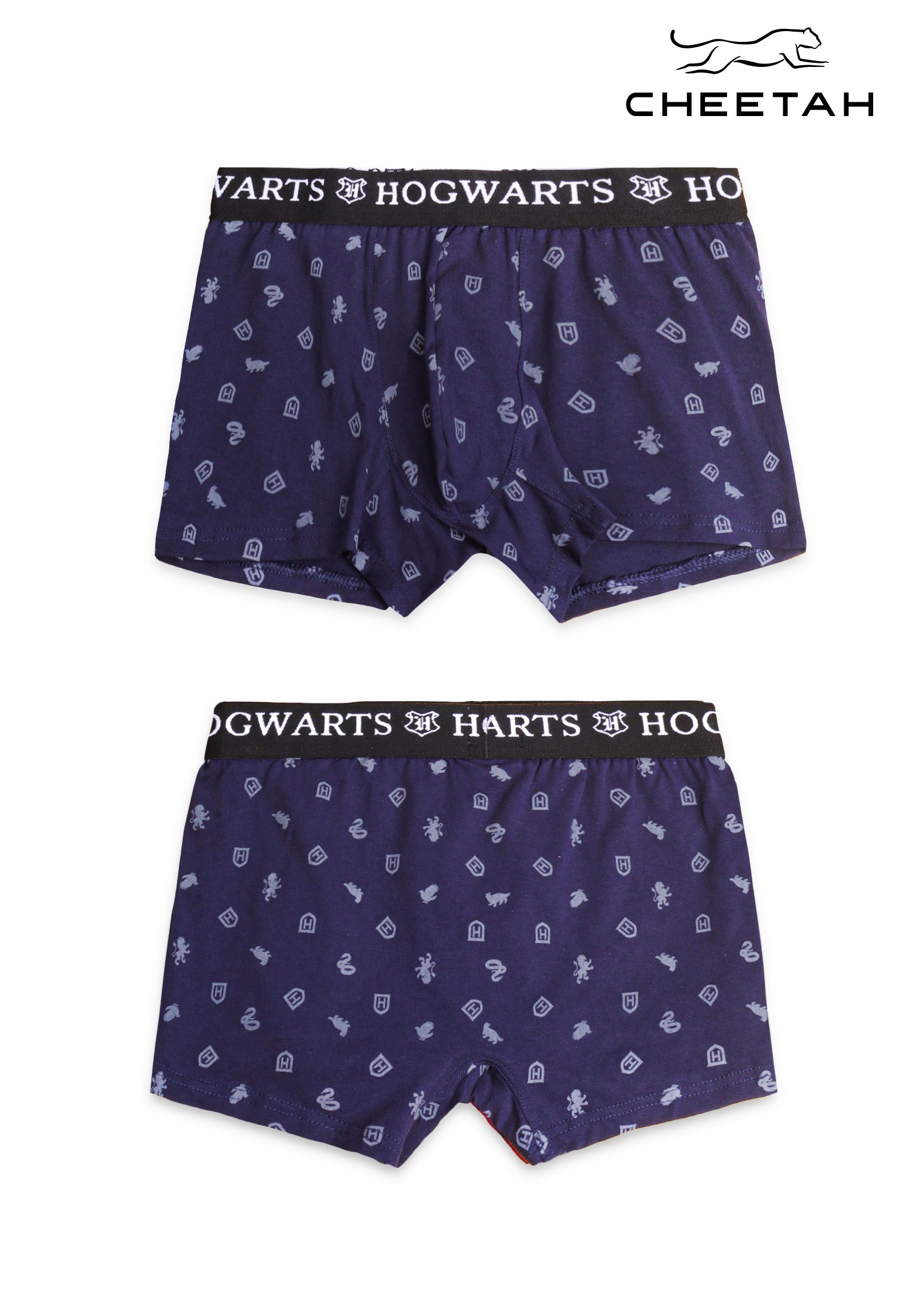 Cheetah Men Harry Potter Regular Fit Cotton Spandex With Logo Print Elastic Waistband 2 In 1 Trunks - 1210 (Assorted Colour)