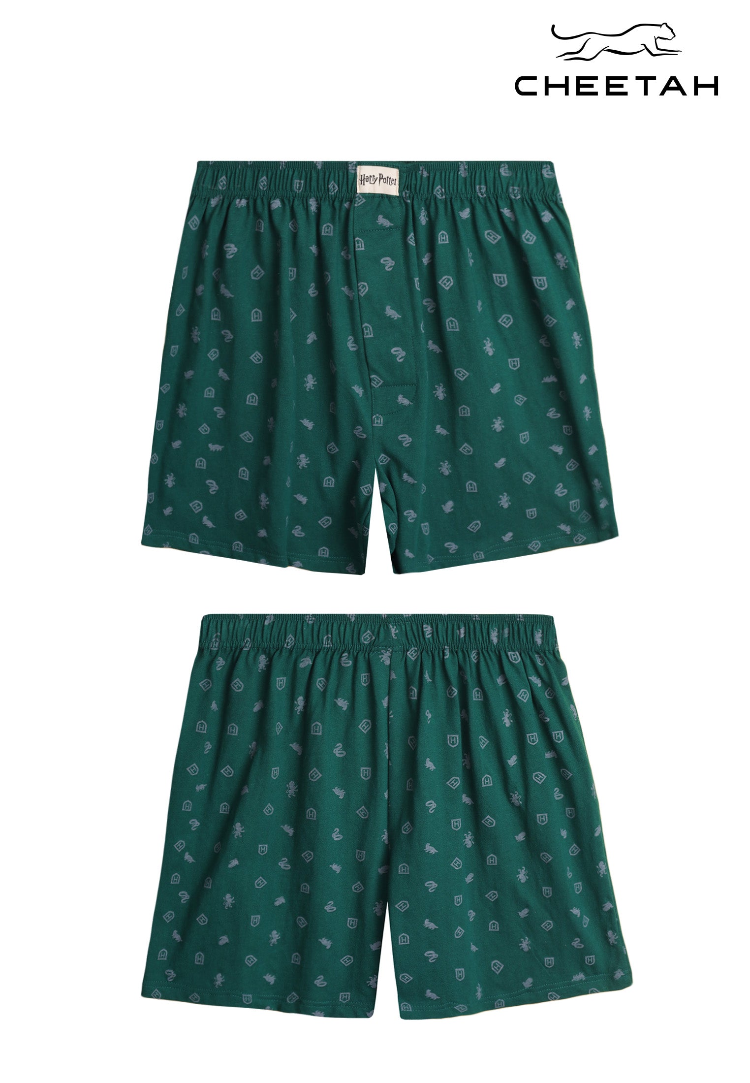 Cheetah Men Harry Potter Regular Fit Cotton With Elastic Waistband 2 In 1 Boxer - 1212 (Assorted Colour)
