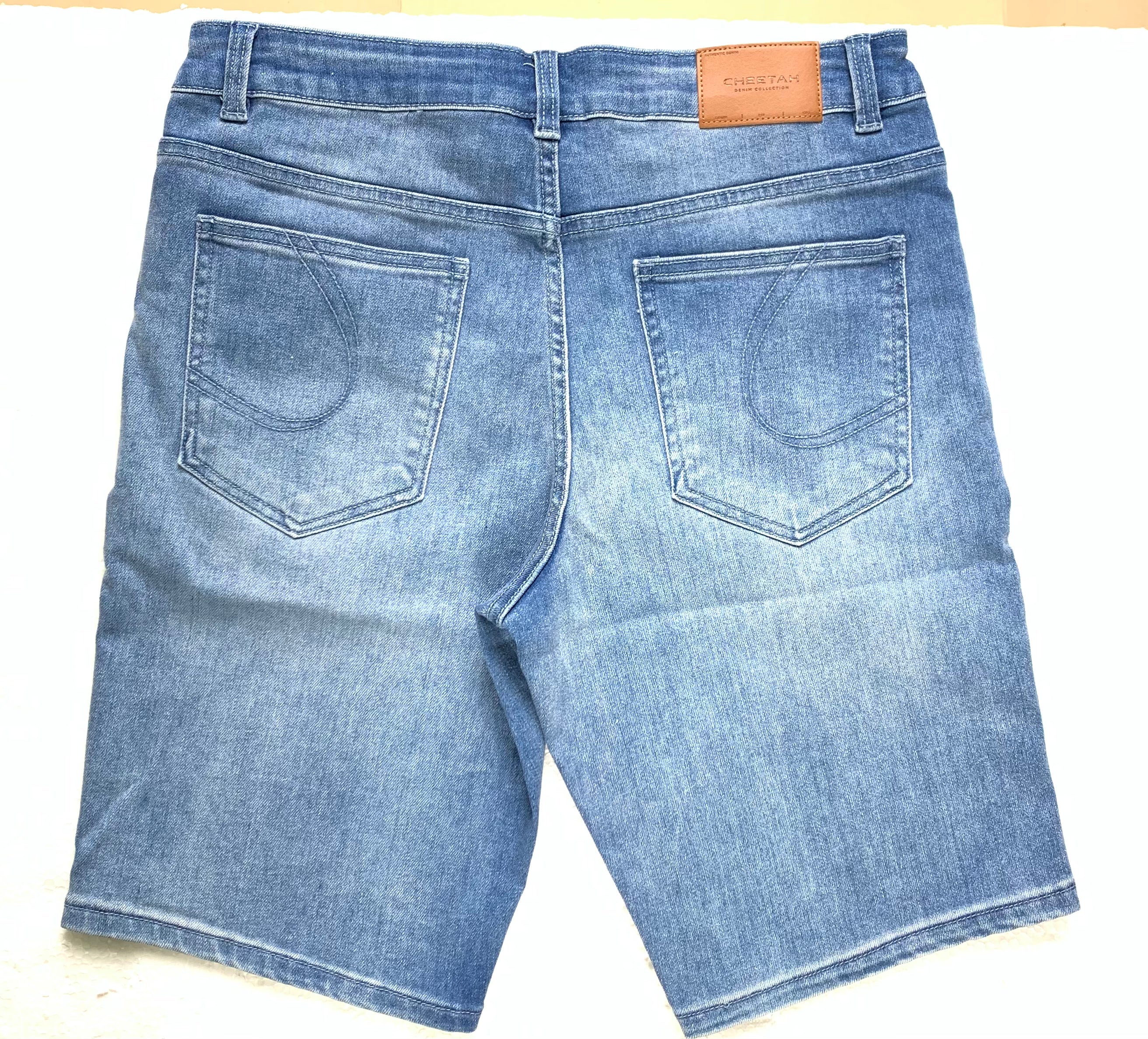 Cheetah Men Regular Fit Cotton Blend Denim Shorts - 23468