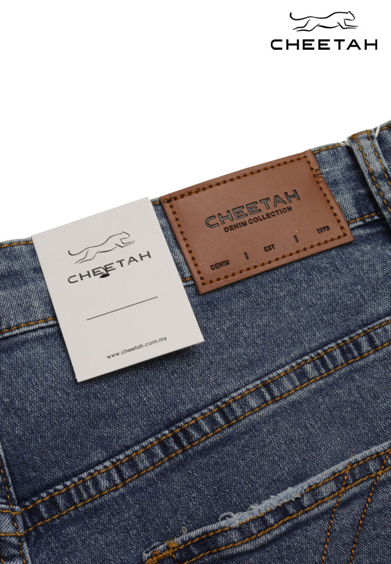 Cheetah Men Regular Fit Cotton Blend Short Pants Denim Jeans - 23532