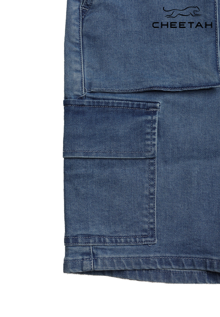 Cheetah Men Regular Fit Cotton Cargo Shorts - 23568