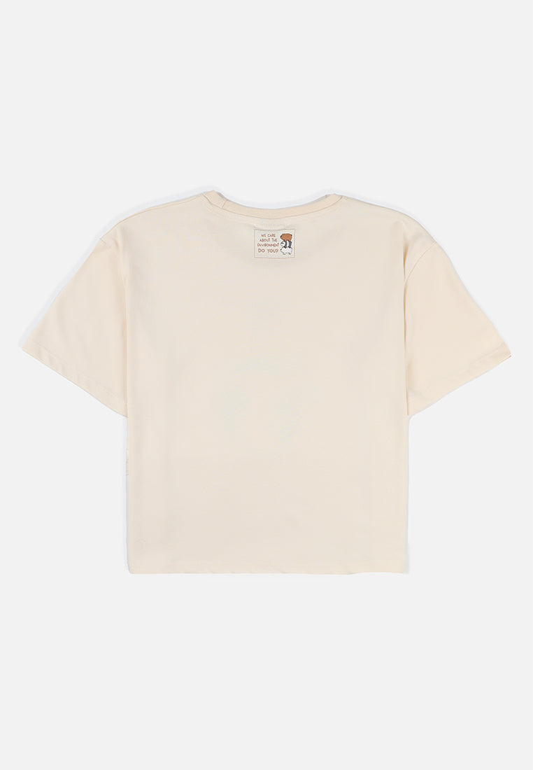 Cheetah Women We Bare Bears Sustainable Collection Loose Fit Short Sleeves T-Shirt  - CL-95900