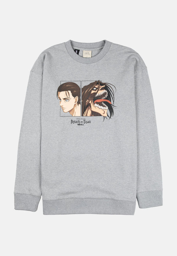 Cheetah Men x AOT Graphic Oversized Long Sleeve  Sweatshirt - 61212