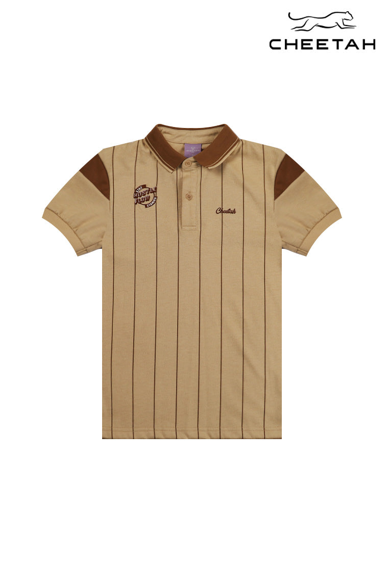 Cheetah Kids Boy Short Sleeves Collared Polo - CJ-71696