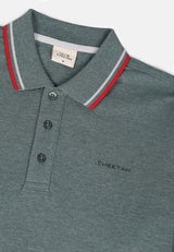 Cheetah Premium Cotton Pique Short Sleeve Polo Shirt With Tipping Collar - 76702(R)