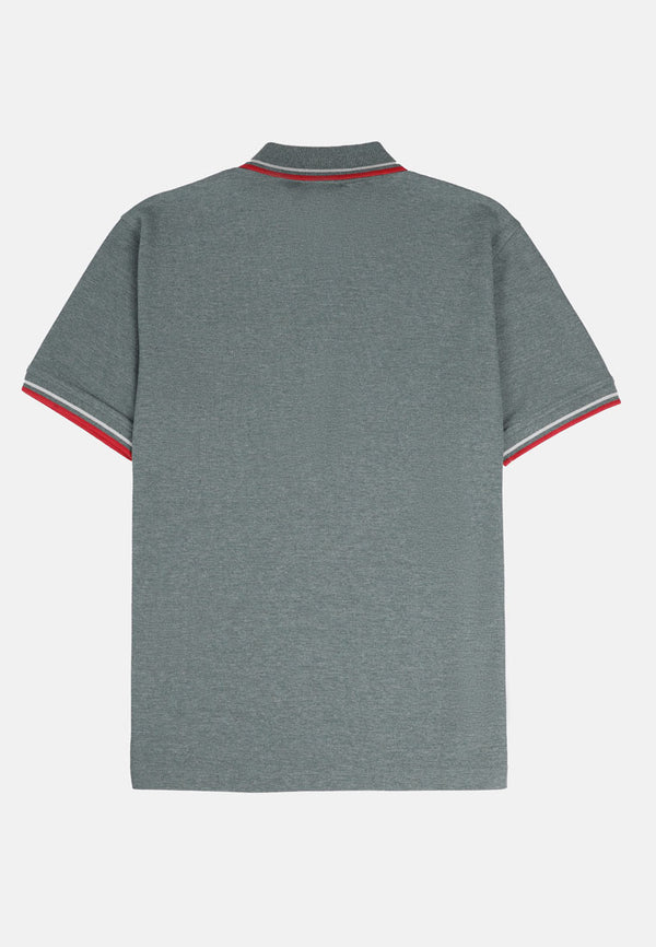 Cheetah Premium Cotton Pique Short Sleeve Polo Shirt With Tipping Collar - 76702(R)