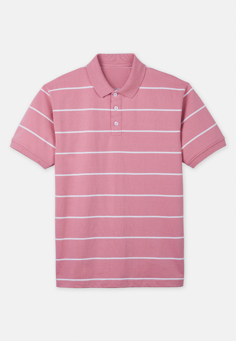 Cheetah Men Regular Fit Autostriper Cotton Blend Short Sleeve Polo Tee MDE- 76778