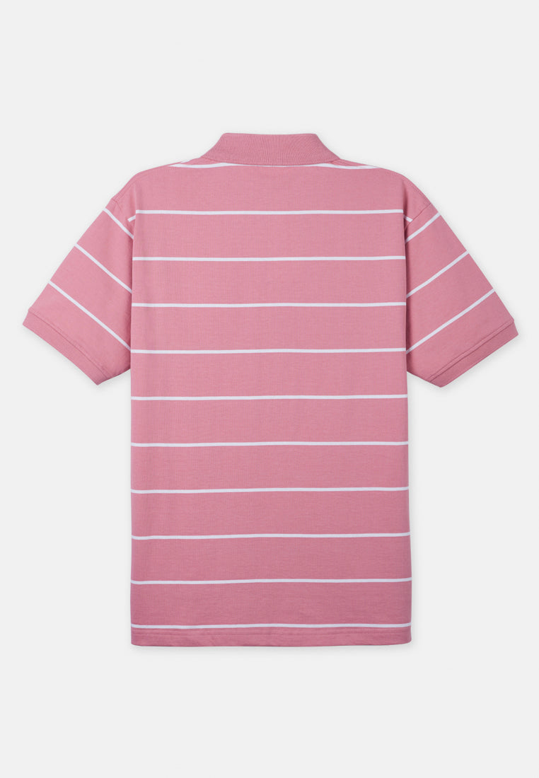 Cheetah Men Regular Fit Autostriper Cotton Blend Short Sleeve Polo Tee MDE- 76778