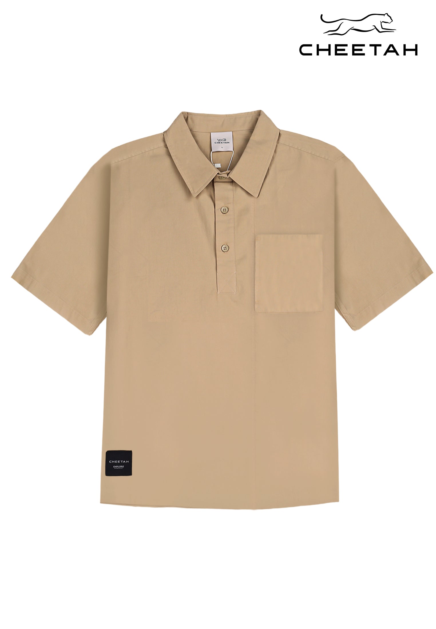 Cheetah Men Baju Polo Lelaki Lengan Pendek Oversaiz Cotton Blend - 76990