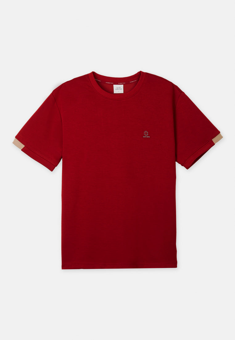 Cheetah Men Basic Essential Regular Fit Solid Tone Fabric&nbsp Cotton Blend Short Sleeve Shirt - 900426