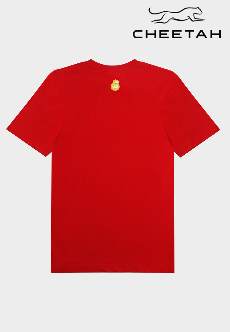 Cheetah Men CNY Regular Fit Round Neck Short Sleeve Graphic Tee - 900542