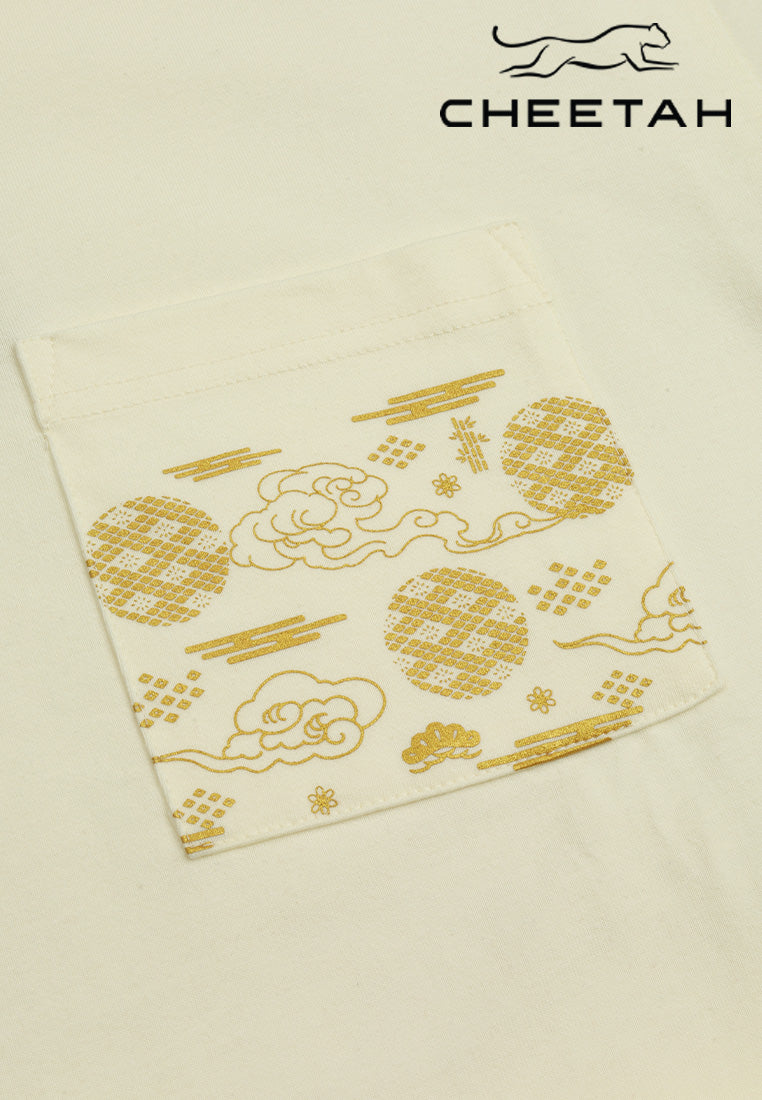 Cheetah Men CNY Regular Fit Round Neck Short Sleeve Graphic Tee - 900548