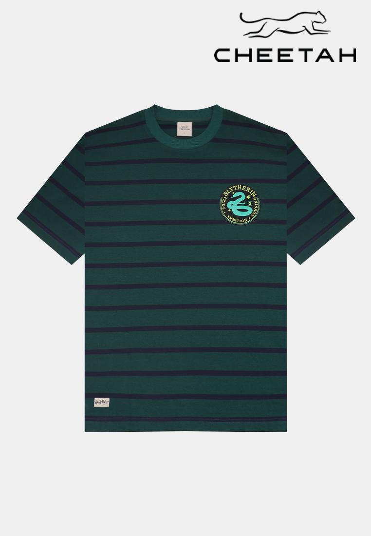 Cheetah Men Harry Potter Striped Slytherin Oversize Short Sleeve T-Shirt - 900568