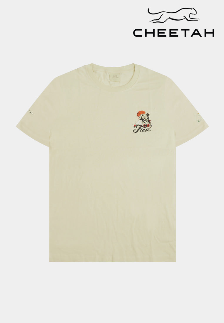 Cheetah Men x Zoo Negara Round Neck Short Sleeve Graphic Tee - 900722