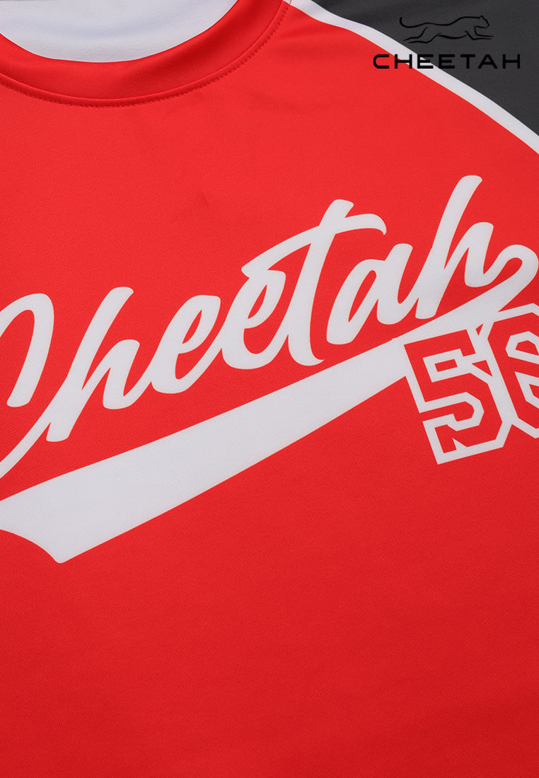 Cheetah Men Oversized Fit Lycra Interlock Short Sleeve Round Neck T-Shirt - 901040